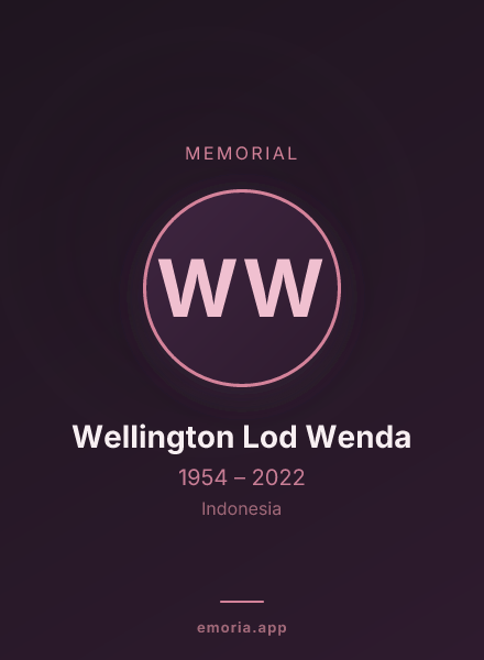 Memorial portrait of Wellington Lod Wenda