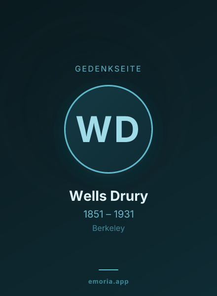 Gedenkportrait von Wells Drury