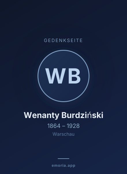 Gedenkportrait von Wenanty Burdziński