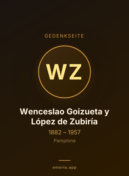 Gedenkportrait von Wenceslao Goizueta y López de Zubiría