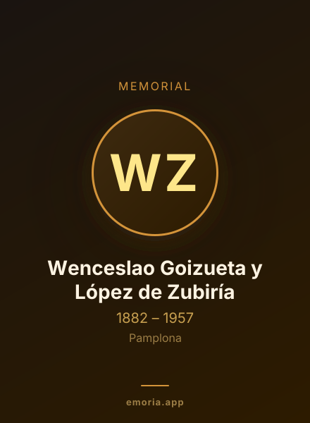 Memorial portrait of Wenceslao Goizueta y López de Zubiría