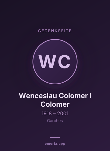 Gedenkportrait von Wenceslau Colomer i Colomer