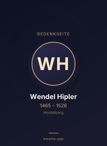 Gedenkportrait von Wendel Hipler