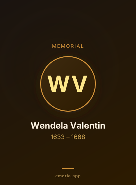 Memorial portrait of Wendela Valentin