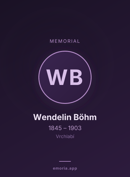 Memorial portrait of Wendelin Böhm