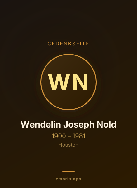 Gedenkportrait von Wendelin Joseph Nold