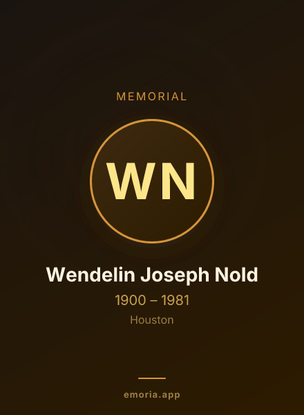 Memorial portrait of Wendelin Joseph Nold