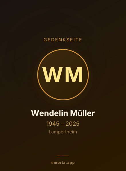 Gedenkportrait von Wendelin Müller