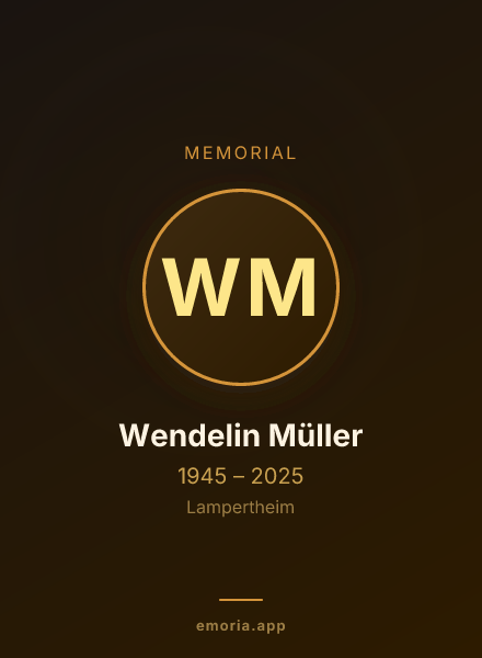 Memorial portrait of Wendelin Müller