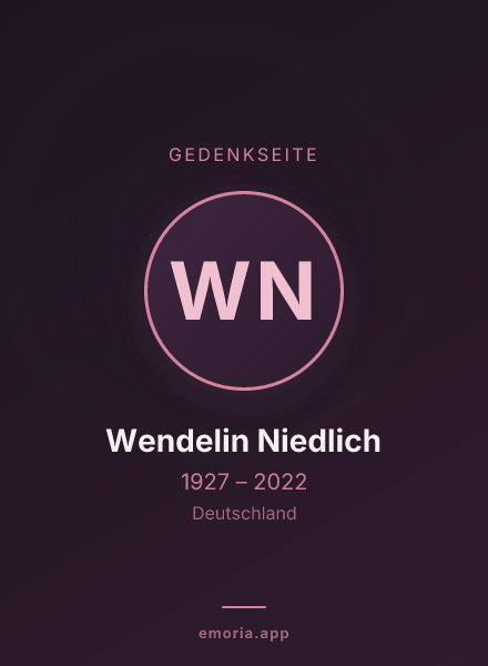 Gedenkportrait von Wendelin Niedlich