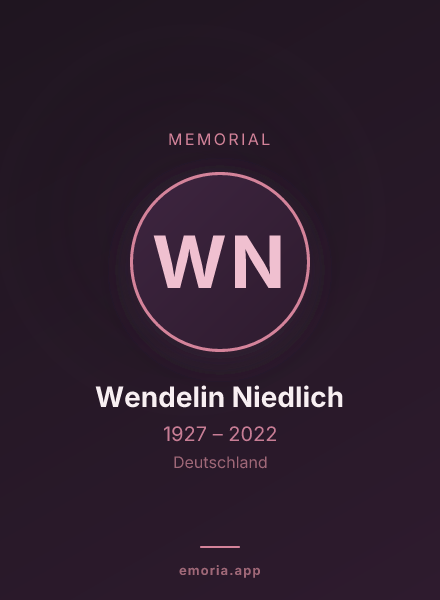 Memorial portrait of Wendelin Niedlich