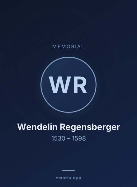Memorial portrait of Wendelin Regensberger