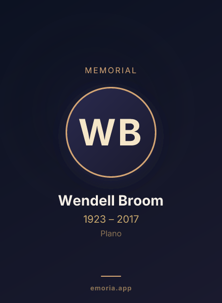 Memorial portrait of Wendell Broom