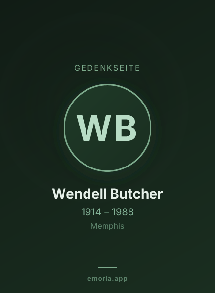 Gedenkportrait von Wendell Butcher