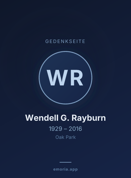 Gedenkportrait von Wendell G. Rayburn
