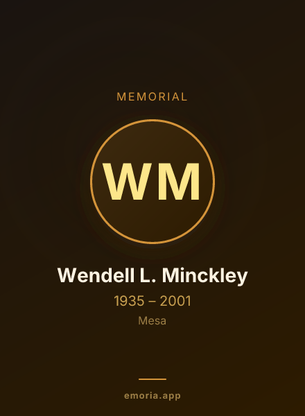 Memorial portrait of Wendell L. Minckley