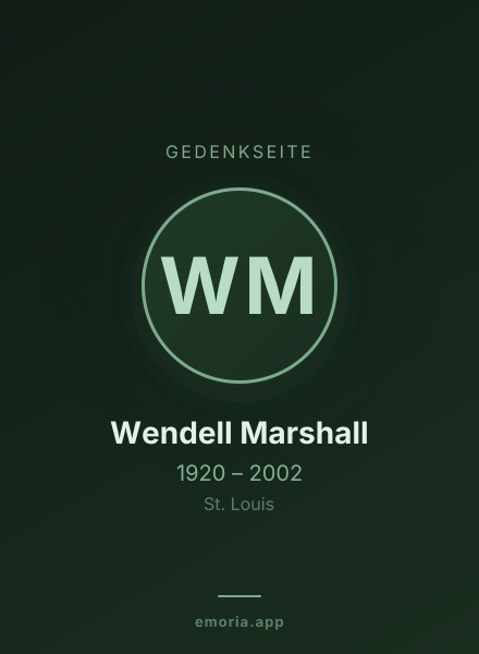 Gedenkportrait von Wendell Marshall