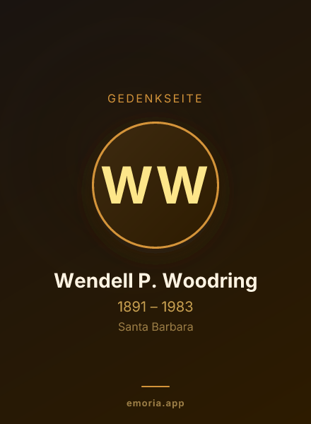 Gedenkportrait von Wendell P. Woodring