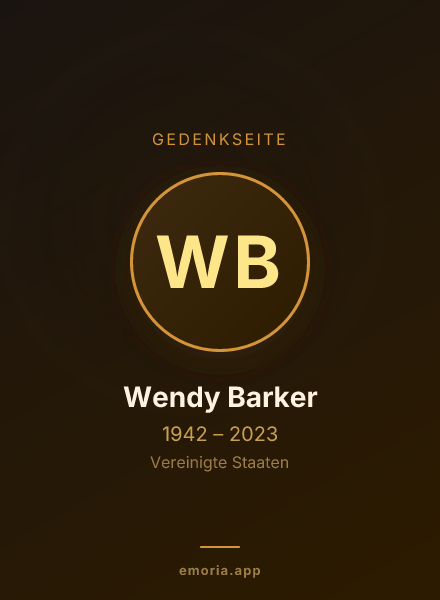 Gedenkportrait von Wendy Barker