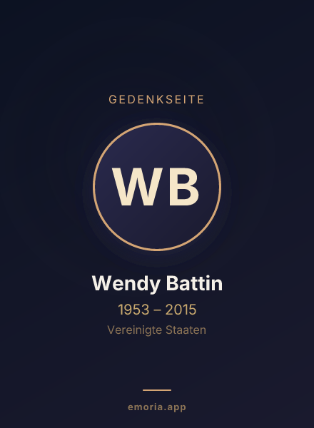 Gedenkportrait von Wendy Battin