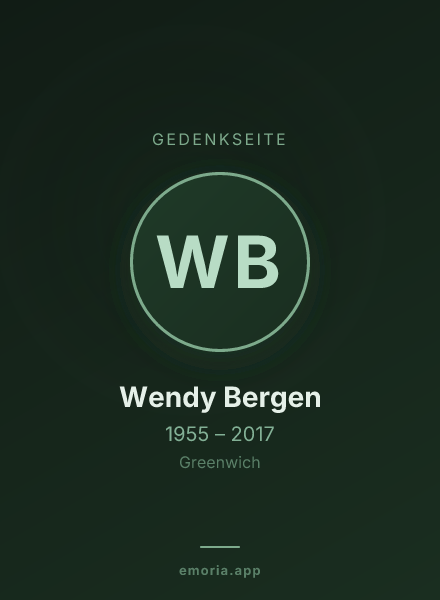 Gedenkportrait von Wendy Bergen