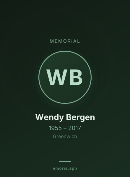 Memorial portrait of Wendy Bergen