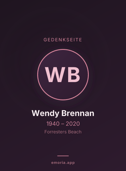 Gedenkportrait von Wendy Brennan