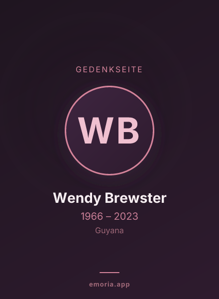 Gedenkportrait von Wendy Brewster
