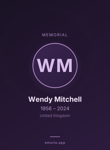 Memorial portrait of Wendy Mitchell