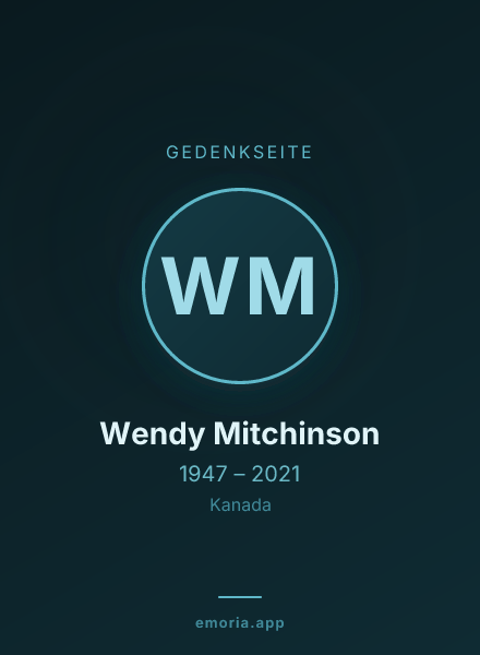 Gedenkportrait von Wendy Mitchinson
