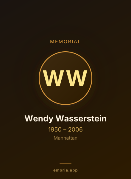 Memorial portrait of Wendy Wasserstein