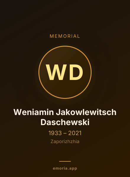 Memorial portrait of Weniamin Jakowlewitsch Daschewski