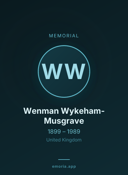 Memorial portrait of Wenman Wykeham-Musgrave
