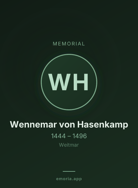 Memorial portrait of Wennemar von Hasenkamp