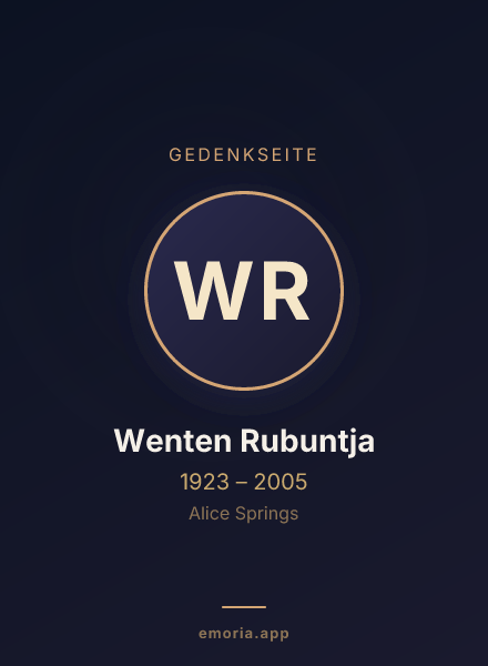 Gedenkportrait von Wenten Rubuntja