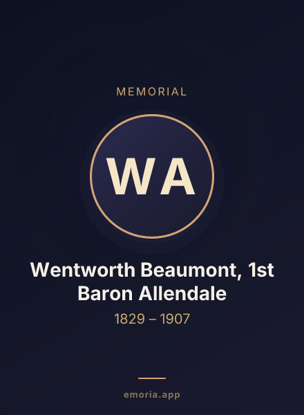 Memorial portrait of Wentworth Beaumont, 1st Baron Allendale