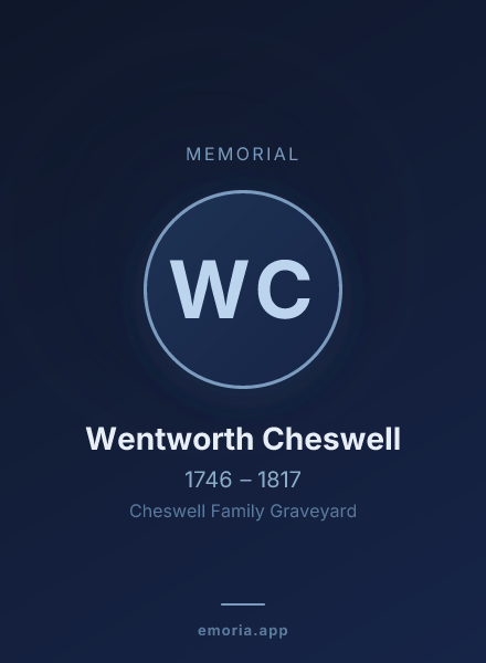 Memorial portrait of Wentworth Cheswell