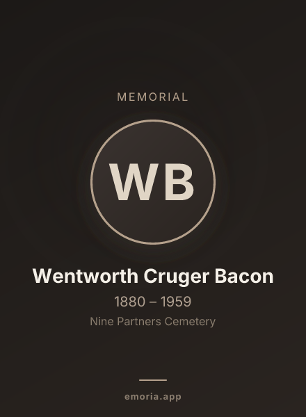 Memorial portrait of Wentworth Cruger Bacon