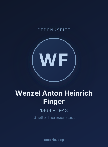 Gedenkportrait von Wenzel Anton Heinrich Finger