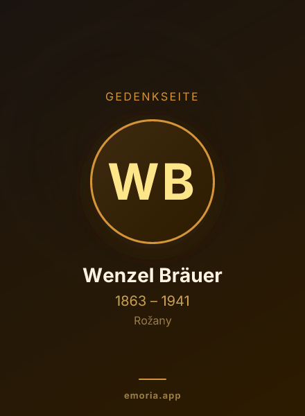 Gedenkportrait von Wenzel Bräuer