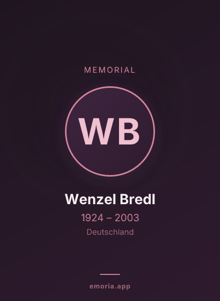 Memorial portrait of Wenzel Bredl