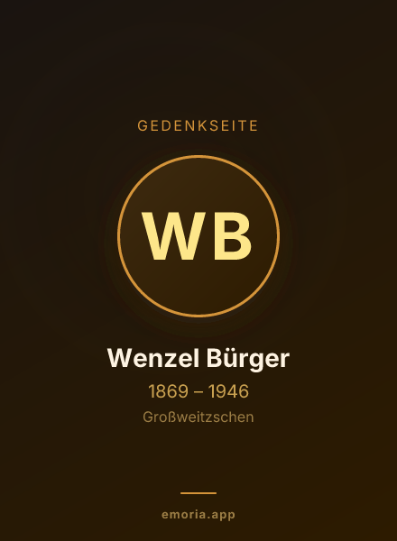 Gedenkportrait von Wenzel Bürger