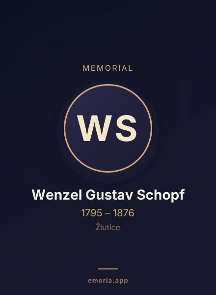Memorial portrait of Wenzel Gustav Schopf