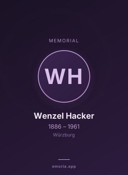 Memorial portrait of Wenzel Hacker