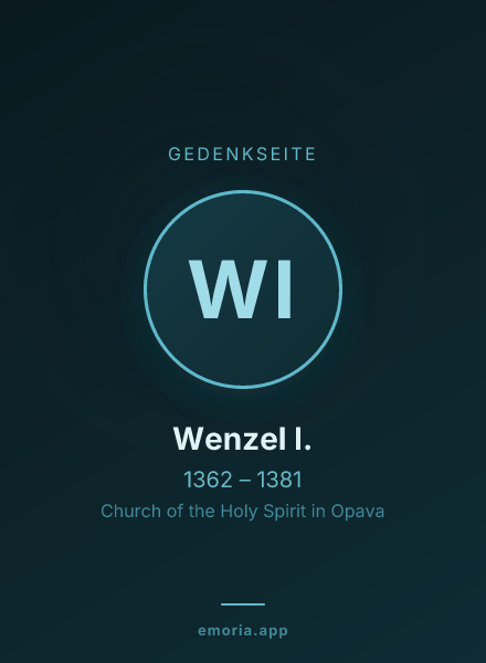 Gedenkportrait von Wenzel I.
