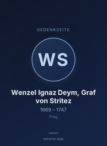 Gedenkportrait von Wenzel Ignaz Deym, Graf von Stritez