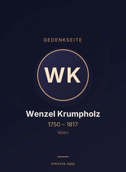 Gedenkportrait von Wenzel Krumpholz