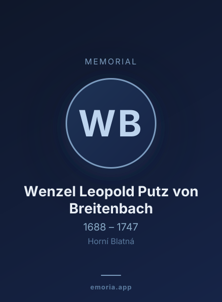 Memorial portrait of Wenzel Leopold Putz von Breitenbach