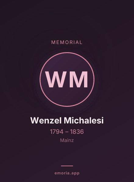 Memorial portrait of Wenzel Michalesi