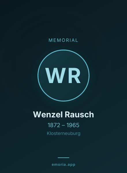 Memorial portrait of Wenzel Rausch